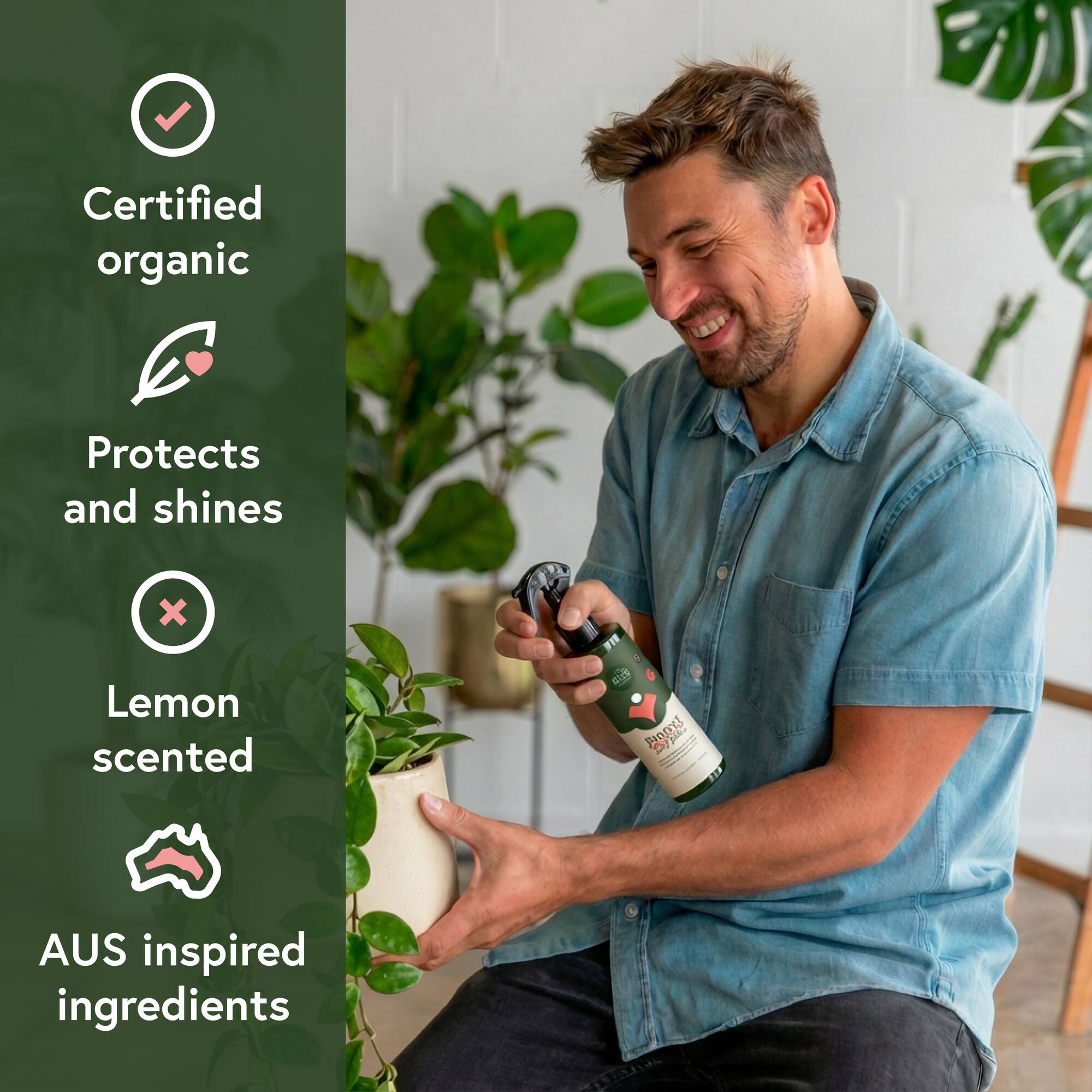 We The Wild™ 8.5oz. Protect Spray Organic Botanical Leaf Shine & Care for Houseplants